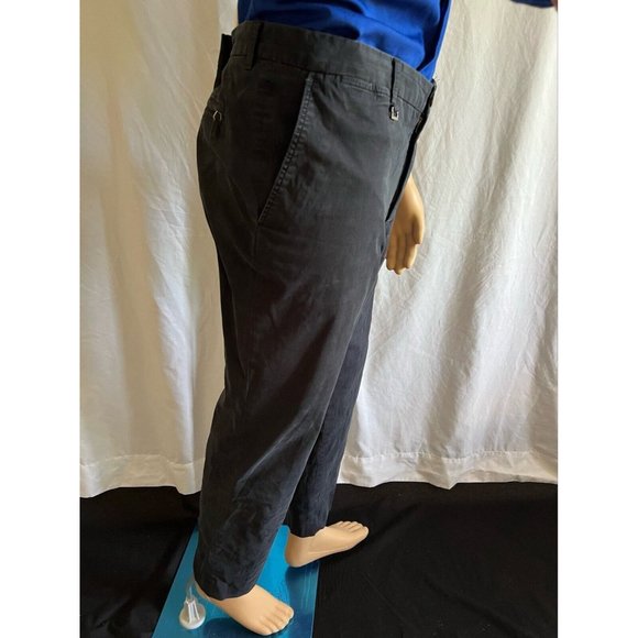 Ermenegildo Zegna Men's Pleated Pants Confort Black Straight Fit Size 52 - Picture 4 of 9